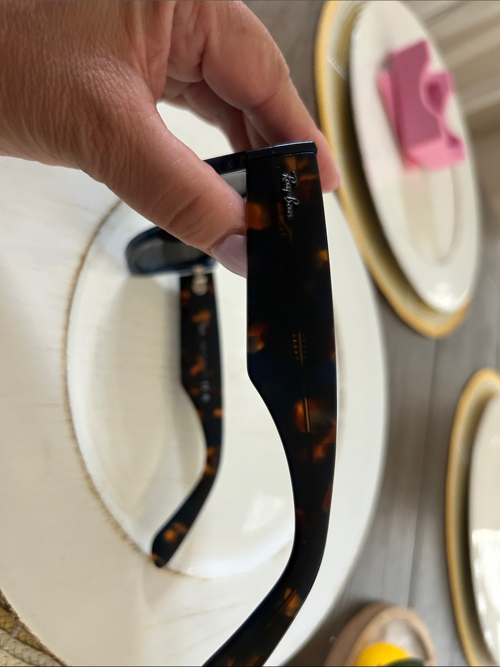 Ray-Ban Navy Frame Sunglasses with Blue Lenses - Picture 3 of 6